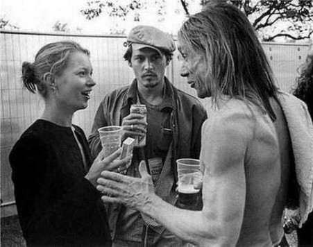 women of the Eye Kate moss with iggy and johnny