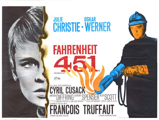 Farenehit 451 Vintage Film Poster - Julie Christie