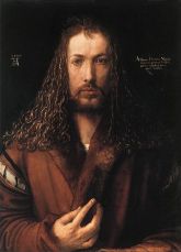 albrecht durer- self portrait- 1500 - selfie centered- the eye of faith