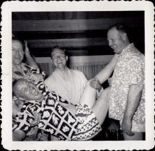 PARTY PEOPLE- THE EYE OF FAITH VINTAGE STYLE BLOG- Drunk 1960S Hawaiian Shirt Asshole
