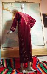 The Eye of Faith Vintage Blog Shop- Style Inspiration- Romeo and Juliet-Romeo Mens Fashion Clothing- 1960s Embroidered Embellished Red Velour Caftan Robe